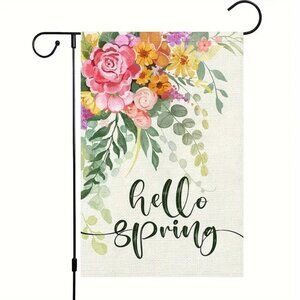 "Hello Spring" Garden Flag NWOT (flag only)